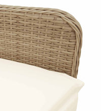 9-tlg. Garten-Bistro-Set mit Kissen Braun Poly Rattan