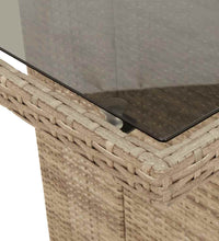 9-tlg. Garten-Bistro-Set mit Kissen Braun Poly Rattan