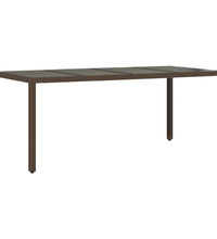 9-tlg. Garten-Essgruppe mit Kissen Braun Poly Rattan Glas