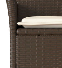 9-tlg. Garten-Essgruppe mit Kissen Braun Poly Rattan Glas