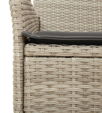 7-tlg. Garten-Essgruppe mit Kissen Hellgrau Poly Rattan & Glas