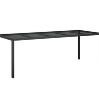 11-tlg. Garten-Essgruppe mit Kissen Schwarz Poly Rattan Glas