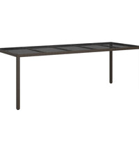11-tlg. Garten-Essgruppe mit Kissen Braun Poly Rattan Glas