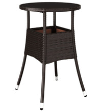 3-tlg. Garten-Essgruppe mit Kissen Braun Poly Rattan Glas