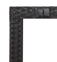 5-tlg. Garten-Essgruppe mit Kissen Schwarz Poly Rattan