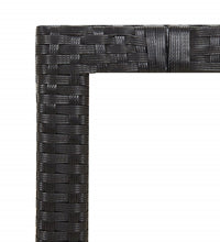 9-tlg. Garten-Essgruppe mit Kissen Schwarz Poly Rattan