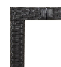 9-tlg. Garten-Essgruppe mit Kissen Schwarz Poly Rattan
