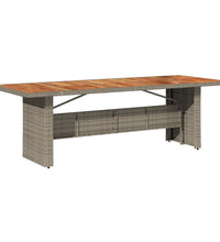 11-tlg. Garten-Essgruppe mit Kissen Grau Poly Rattan