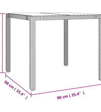 5-tlg. Garten-Essgruppe mit Kissen Beige Poly Rattan