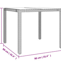 5-tlg. Garten-Essgruppe mit Kissen Beige Poly Rattan
