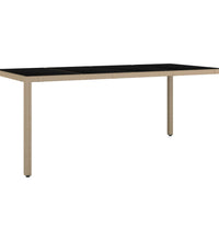 9-tlg. Garten-Essgruppe mit Kissen Beige Poly Rattan
