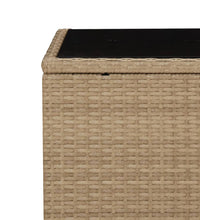 3-tlg. Garten-Essgruppe mit Kissen Beige Poly Rattan