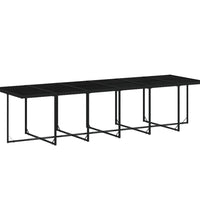13-tlg. Garten-Essgruppe mit Kissen Schwarz Poly Rattan
