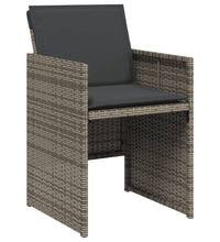 13-tlg. Garten-Essgruppe mit Kissen Grau Poly Rattan