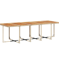 15-tlg. Garten-Essgruppe mit Kissen Beige Poly Rattan