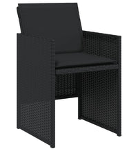 17-tlg. Garten-Essgruppe mit Kissen Schwarz Poly Rattan