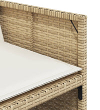 9-tlg. Garten-Essgruppe mit Kissen Beige Poly Rattan