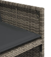 13-tlg. Garten-Essgruppe mit Kissen Grau Poly Rattan