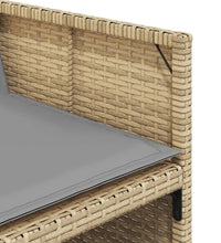 15-tlg. Garten-Essgruppe mit Kissen Beigemischung Poly Rattan