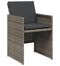 15-tlg. Garten-Essgruppe mit Kissen Grau Poly Rattan