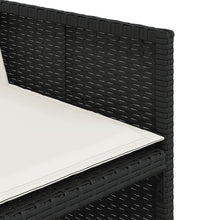 17-tlg. Garten-Essgruppe mit Kissen Schwarz Poly Rattan