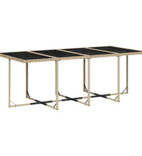 13-tlg. Garten-Essgruppe mit Kissen Beige Poly Rattan