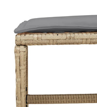 15-tlg. Garten-Essgruppe mit Kissen Beigemischung Poly Rattan