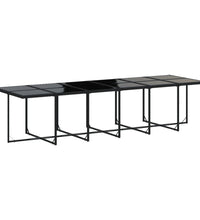17-tlg. Garten-Essgruppe mit Kissen Schwarz Poly Rattan