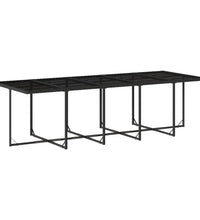 13-tlg. Garten-Essgruppe mit Kissen Schwarz Poly Rattan