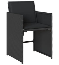 13-tlg. Garten-Essgruppe mit Kissen Schwarz Poly Rattan