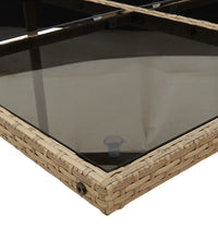 13-tlg. Garten-Essgruppe mit Kissen Beige Poly Rattan