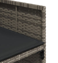 15-tlg. Garten-Essgruppe mit Kissen Grau Poly Rattan