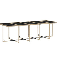 15-tlg. Garten-Essgruppe mit Kissen Beige Poly Rattan