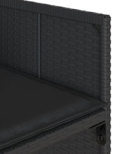17-tlg. Garten-Essgruppe mit Kissen Schwarz Poly Rattan