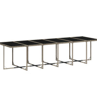 17-tlg. Garten-Essgruppe mit Kissen Grau Poly Rattan