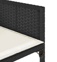 5-tlg. Garten-Essgruppe mit Kissen Schwarz Poly Rattan
