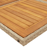 5-tlg. Garten-Essgruppe mit Kissen Beige Poly Rattan