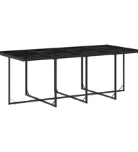 9-tlg. Garten-Essgruppe mit Kissen Schwarz Poly Rattan