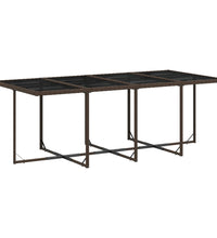 9-tlg. Garten-Essgruppe mit Kissen Braun Poly Rattan