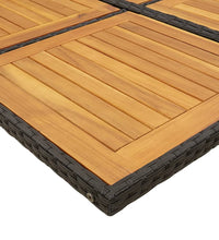 9-tlg. Garten-Essgruppe mit Kissen Schwarz Poly Rattan