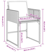 13-tlg. Garten-Essgruppe mit Kissen Schwarz Poly Rattan