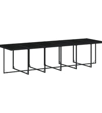 13-tlg. Garten-Essgruppe mit Kissen Schwarz Poly Rattan