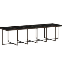 13-tlg. Garten-Essgruppe mit Kissen Braun Poly Rattan