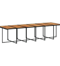 13-tlg. Garten-Essgruppe mit Kissen Schwarz Poly Rattan