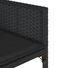 11-tlg. Garten-Essgruppe mit Kissen Schwarz Poly Rattan