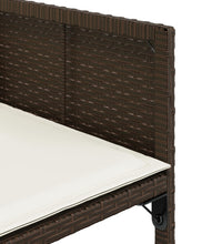 11-tlg. Garten-Essgruppe mit Kissen Braun Poly Rattan