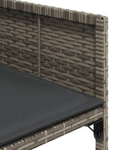 11-tlg. Garten-Essgruppe mit Kissen Grau Poly Rattan