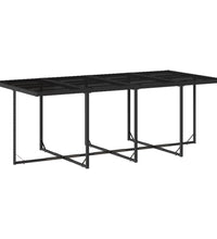 13-tlg. Garten-Essgruppe mit Kissen Schwarz Poly Rattan