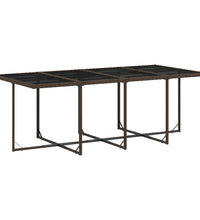 13-tlg. Garten-Essgruppe mit Kissen Braun Poly Rattan