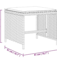 13-tlg. Garten-Essgruppe mit Kissen Beige Poly Rattan
